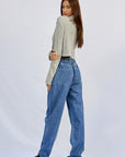 Insane Gene High Rise Pleated Mom Jeans