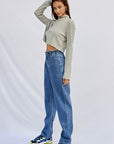 Insane Gene High Rise Pleated Mom Jeans