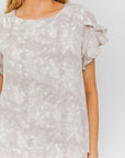 Gilli Short Sleeve Overlap Ruffle Top - Online Only