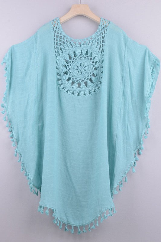 Miss Sparkling Crochet Swim Cover Up