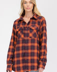 Boyfriend Oversize Plaid Flannel Long Sleeve