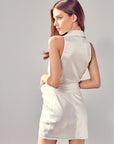 Do + Be Collection Sleeveless Front Tie Dress