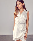 Do + Be Collection Collar Wrap Dress