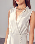 Do + Be Collection Collared Side Button Dress