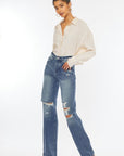 Ultra High Rise Distressed Nineties Flare - Online Only