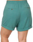 Zenana Plus Linen Drawstring Short - Online Only