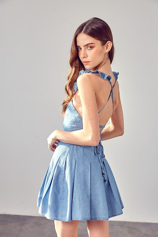 Do + Be Collection A-Line Open Back Dress