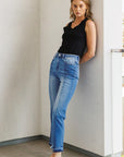 Flying Monkey Super High Rise Crop w Contrast Jean - Online Only