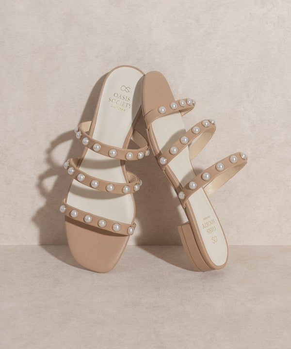 OASIS SOCIETY Valerie - Pearl Flat Sandals