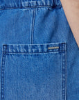Denim Lab USA Collared Button Front Denim Jumpsuit