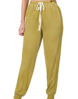 Zenana Pigment Dye Drawstring Waist Jogger Pant - My Pampered Life Seattle