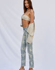 Insane Gene High Rise Star Printed Girlfriend Jeans