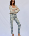 Insane Gene High Rise Star Printed Girlfriend Jeans