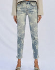 Insane Gene High Rise Star Printed Girlfriend Jeans