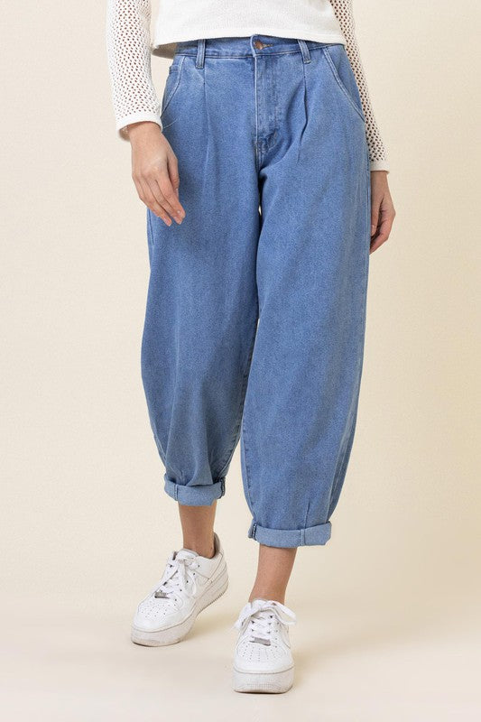 Slouchy High Waisted Jeans - Online Only