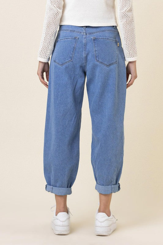 Slouchy High Waisted Jeans - Online Only