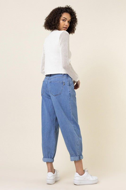 Slouchy High Waisted Jeans - Online Only