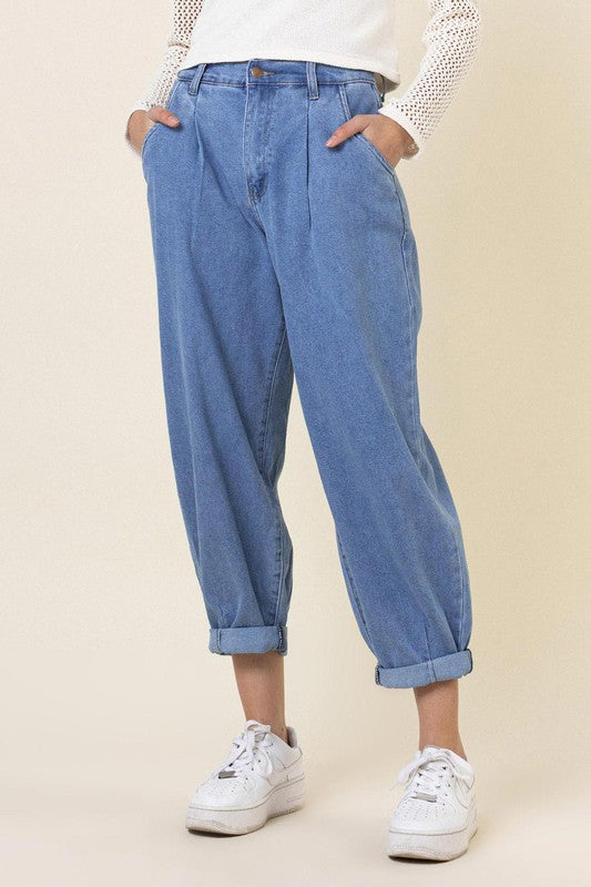 Slouchy High Waisted Jeans - Online Only