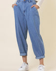 Slouchy High Waisted Jeans - Online Only