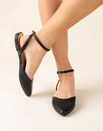 LINDEN-S Ankle Strap Flats