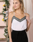 Trim Attached Camisole Top with Adjustable Trim - Online Only