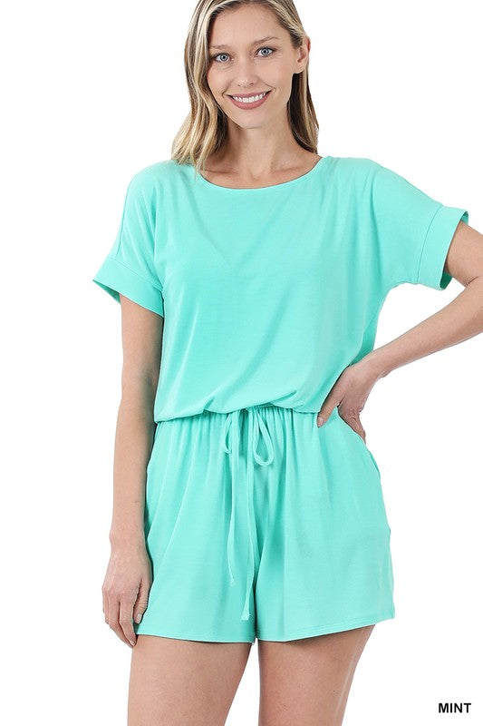 Zenana Romper with Key Hole Back - Online Only