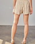 Mustard Seed Shirred Wide Waistband Shorts