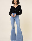 High Waisted Flare Jeans - Online Only