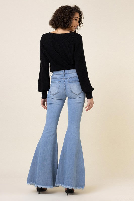 High Waisted Flare Jeans - Online Only