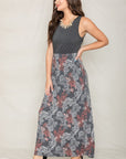 Plus Sleeveless Paisley Maxi Dress