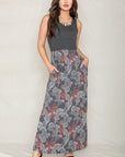 Plus Sleeveless Paisley Maxi Dress