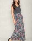 Plus Sleeveless Paisley Maxi Dress