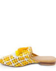 London Rag MARIANA WOVEN FLAT MULES WITH TASSELS