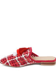 London Rag MARIANA WOVEN FLAT MULES WITH TASSELS