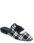 London Rag MARIANA WOVEN FLAT MULES WITH TASSELS