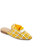 London Rag MARIANA WOVEN FLAT MULES WITH TASSELS