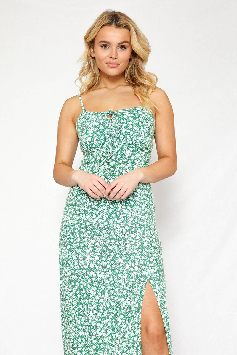Miss Sparkling | Front Side Slit Maxi Dress