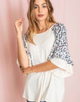 Double Ruffle Sleeve Leopard Tunic