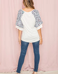 Double Ruffle Sleeve Leopard Tunic