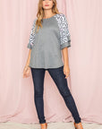 Double Ruffle Sleeve Leopard Tunic