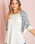 Double Ruffle Sleeve Leopard Tunic