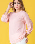 Plus Solid Waffle Knit Top