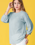 Plus Solid Waffle Knit Top