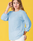 Plus Solid Waffle Knit Top