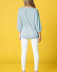 Plus Solid Waffle Knit Top