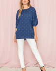 Polka Dot Dolman Tunic