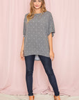 Polka Dot Dolman Tunic