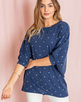 Polka Dot Dolman Tunic