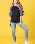 PLUS Ruffle Print Sleeve Tunic