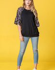 PLUS Ruffle Print Sleeve Tunic